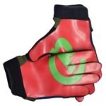 DAKER Pro Goalkeeper / Football Gloves (Vibrant Red & Electric Lime Green)